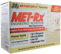 MET Rx Meal Replacement Original Vanilla 40 Packs MRP  