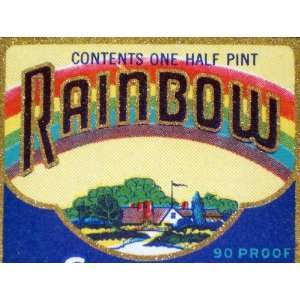    Little Pot Of Gold Rainbow Whiskey Label, 1930s 