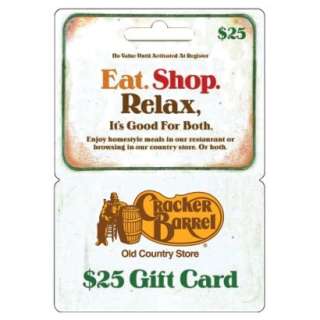 Cracker Barrel   $25.Opens in a new window