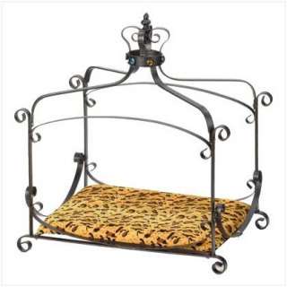 Royal Crown Metal Dog or Cat Bed w/Animal Print Cushion  