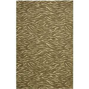   Brown Animal Print Contemporary Wool Rug 2.30 x 8.00.