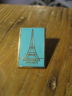   Airlines Rare Vintage June 1989 Eiffel Tower Paris France Lapel Pin