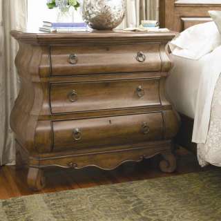 Cognac French Louis Bombe Nightstand  