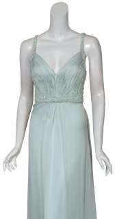 BADGLEY MISCHKA COUTURE RUNWAY Aqua Evening Gown Dress $5175 4 NEW 