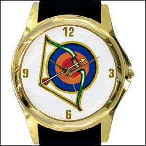 ARCHERY WATCH TARGET BOW ARROW QUIVER SILVER GOLD S04  