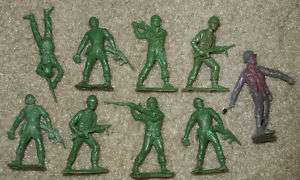 VTG LOT 9 70s MARX Army Toy Soldiers Men MPC German  
