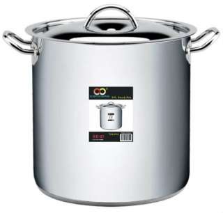 CONCORD 80 QT Stainless Steel Stockpot 3 Ply Bottom  