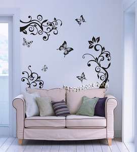 DIY Decorative Wall Paper&Art Sticker  butterfly&tree  