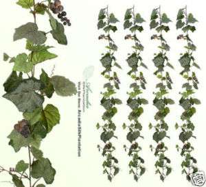 Four 6 Artificial Grape Garland Silk Plants 632GF Ivy  