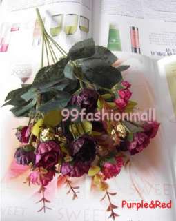35cm/13.8Artificial Camellia 21 Flowers Wedding Bouquet Party Decor 