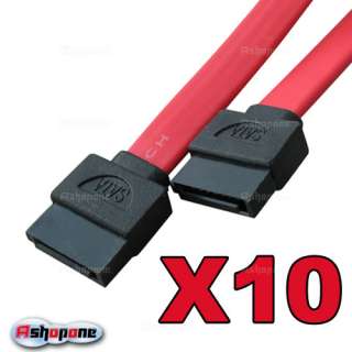 10 PCS ATA SATA NEW RED SERIAL DATA HARD DRIVE HD CABLE  