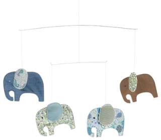 Tiger Tribe Blue Elephant Hanging Baby Mobile Mobile  
