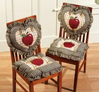   Check Apple Kitchen Chair Cushions Back Kitchen Decor NEW A5890  