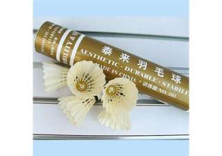 New 12 Natural Feather Badminton Shuttlecocks Pace 8096  