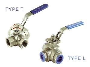 Stainless Steel 3 Way Ball Valve 1/2 SS 316 T Port  