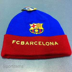 FC barcelona FCB Wool Hat Classic Cadet Youth Size Blue Red Boys Sz 