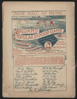 1890 Brooklyn vs Philadelphia NL Baseball Scorecard  