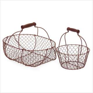 IMAX 2 Piece Wire Basket Set in Red 5697 2 784185056976  
