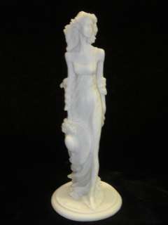 Sexy Woman with Hat and Flowers Statue Italy Marble  