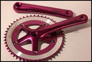 NEW Bike Bicycle Fixie Lasco 48T Purple Crank Crankset  