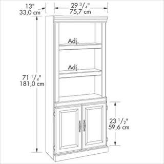   Heritage Hill 3 Shelves Wood w/Cabinet Bookcase 042666027922  