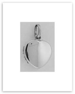 Rounded Small Heart Locket Sterling Silver  