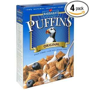 Barbaras Bakery Puffins Cereal, 12 Ounce Boxes (Pack of 4)