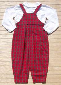 NEW Boutique SOPHIE DESS Holiday Plaid Longall Set 24M  