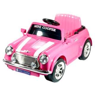 National Products Mini Cooper 6V Battery Operated Ride On Toy   Pink 