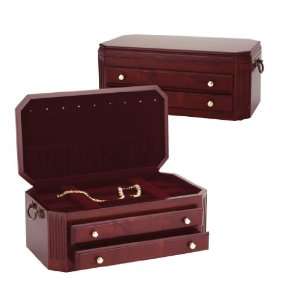  Reed & Barton CORINTHIAN JEWELRY BOX   MAHOGANY/DIOR RED Jewelry