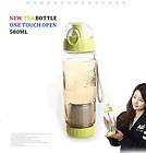 NEW Tea Water Bottle with strainer, 580ml, One touch op