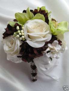 Bridal Bouquet wedding flowers Bouquets BROWN / CREAM  