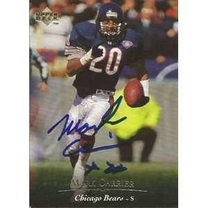  Mark Carrier Signed Chicago Bears 1995 UD Card Sports 