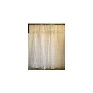   Sheer Organza Tissue Curtains Drapery with Beaded Valance at Top Home