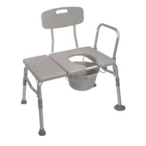  New   Combo Plastic x fer Bench with Commode Opening 