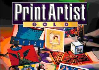 Print Artist 4 Gold + Manual PC CD banners calendars  