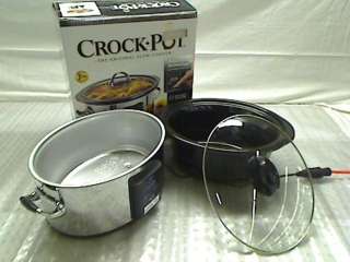 Crock Pot SCVT650 PS 6 1/2 Quart Programmable Touch Screen Slow Cooker 