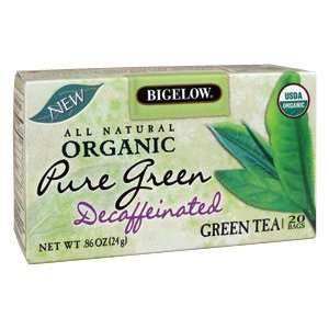 Bigelow Tea, Organic Pure Green Decaffeinated Tea 20 / Box