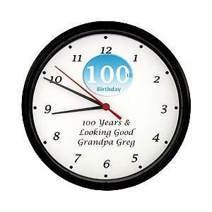  100th Birthday Gifts Personalized 100th Birthday Clock 