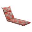 Outdoor Chaise Lounge Cushion   Gray/Red Floral 