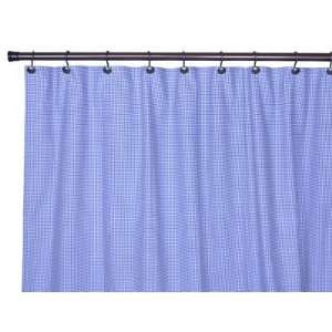   Gingham Check Print Bathroom Shower Curtain in Blue