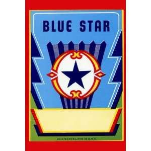  Blue Star Broom label 44X66 Canvas