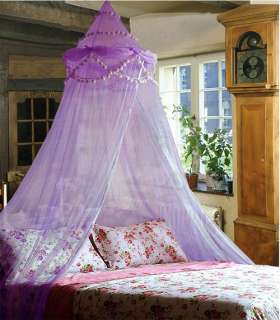 New White/Pink Baby Crib Bed Canopy Mosquito Netting Jewelry  