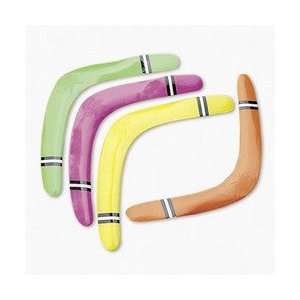  Neon Boomerangs Assorted Colors (1 dozen)   Bulk [Toy 