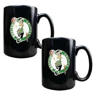  Boston Celtics NBA 2pc Black Ceramic Mug Set   Primary 