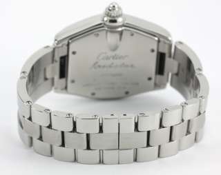 CARTIER ROADSTER LARGE S.STEEL AUTOMATIC WATCH BOX PAPERS EXTRA STRAP 