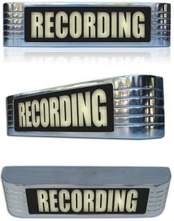 HIGHLY POLISHED CAST ALUMINUM COMMERCIAL RECORDING SIGN  