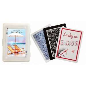 Wedding Favors Beach Chairs Design Personalized Playing Card Favors 