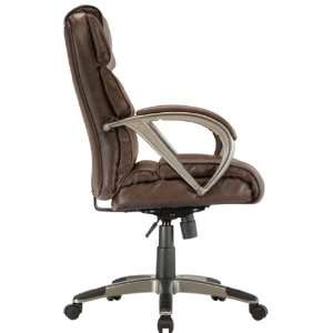    Sauder Gruga Executive Chair Deluxe Leather Brown