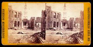    Ruins of Central Hall, Charleston, SC, Effects of Great Fire  